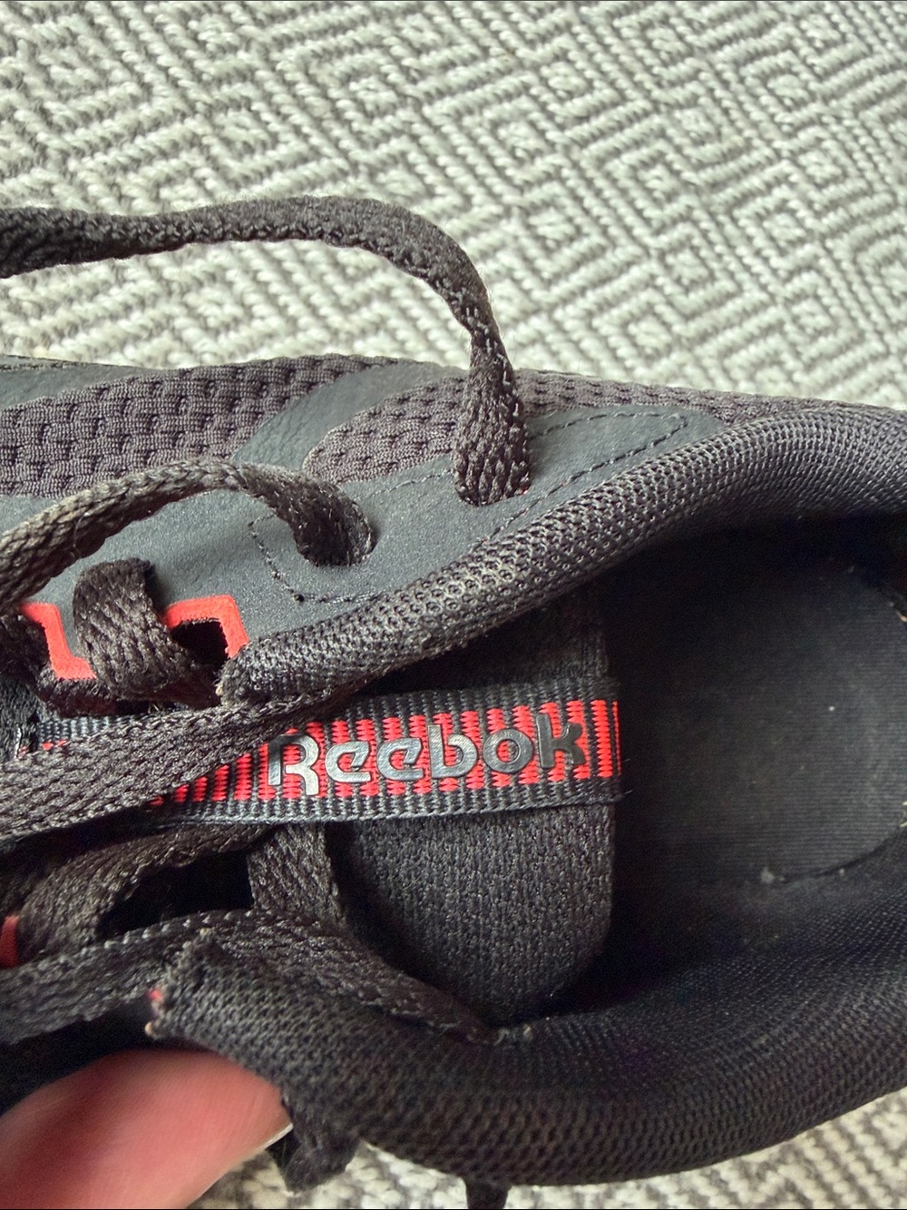 Reebok Men's Black Athletic Trainer with Red Accents - Picture 5 of 13
